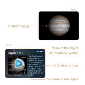CARDDIA minor planets flashcards image featuring lesser-known objects for expanded space study.