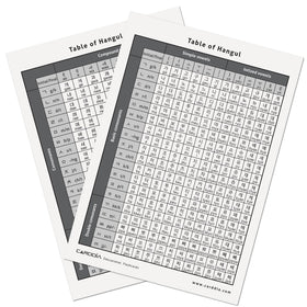 CARDDIA Hangul flashcards front-character view for practice with key consonants