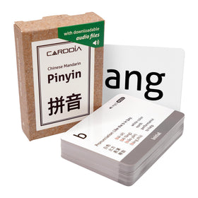 CARDDIA Pinyin Flashcards front shows element name and example words for quick study.