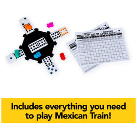 Scorepad included to track points during Cardinal Mexican Train