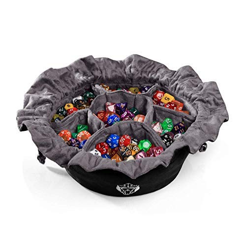 CardKingPro Immense Dice Bag front view with accessible dice compartments for quick grabs.