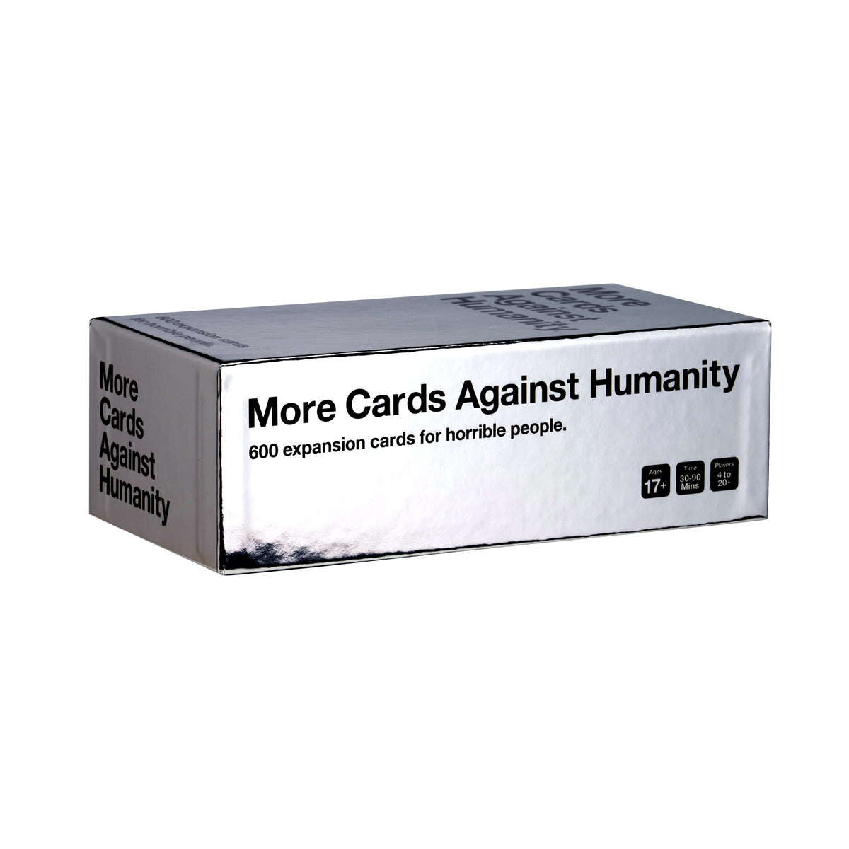 Cards Against Humanity 600-card expansion pile highlighting expanded card pool for raucous sessions.