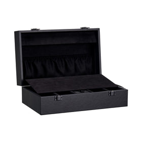 NASA-inspired compartments keep cards organized during travel