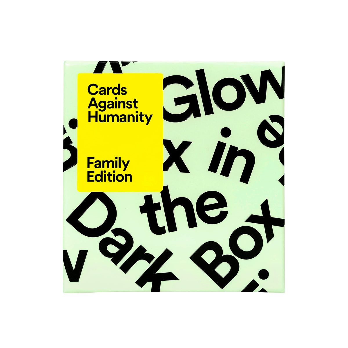 Cards Against Humanity glow stickers add extra flair to the glow setup.