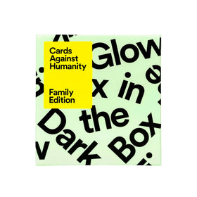 Cards Against Humanity glow stickers add extra flair to the glow setup.