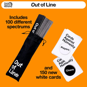 Cards Against Humanity Out of Line includes 150 new white cards for fresh challenges.