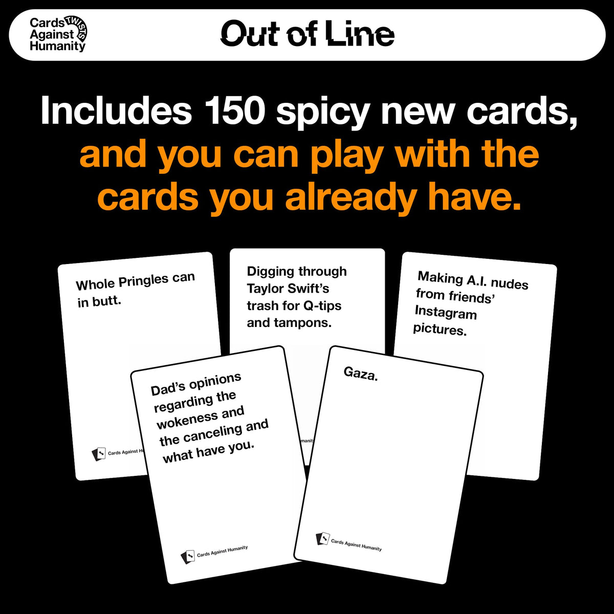 Cards Against Humanity Out of Line pits teams against the Forces of Chaos in order.