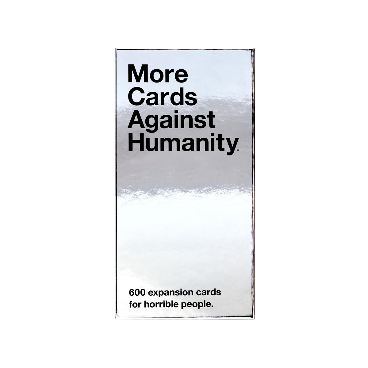 Cards Against Humanity shiny box design captures premium look and collector appeal.