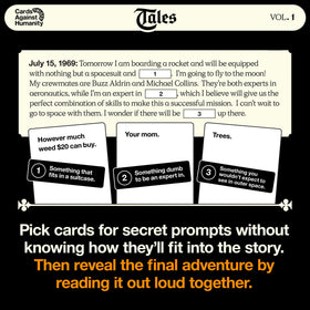 Cards Against Humanity Tales Vol. 1 gameplay setup helps smooth game night flow.