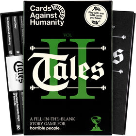Cards Against Humanity Tales Vol. 2 leather-bound book cover ready for game night