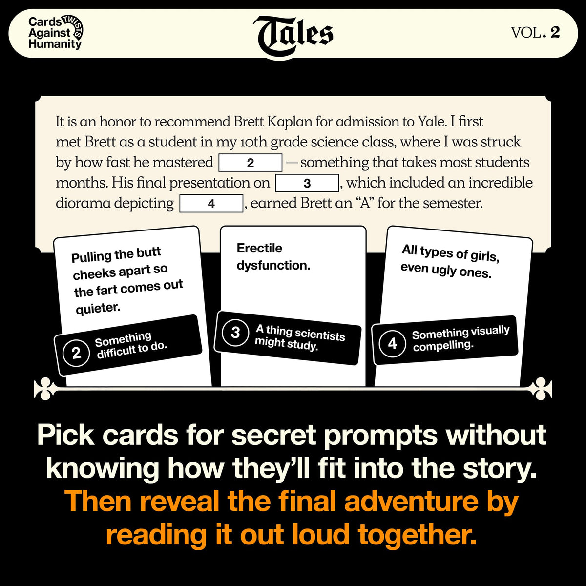 Secret prompts set for Tales Volume 2 creative reveals