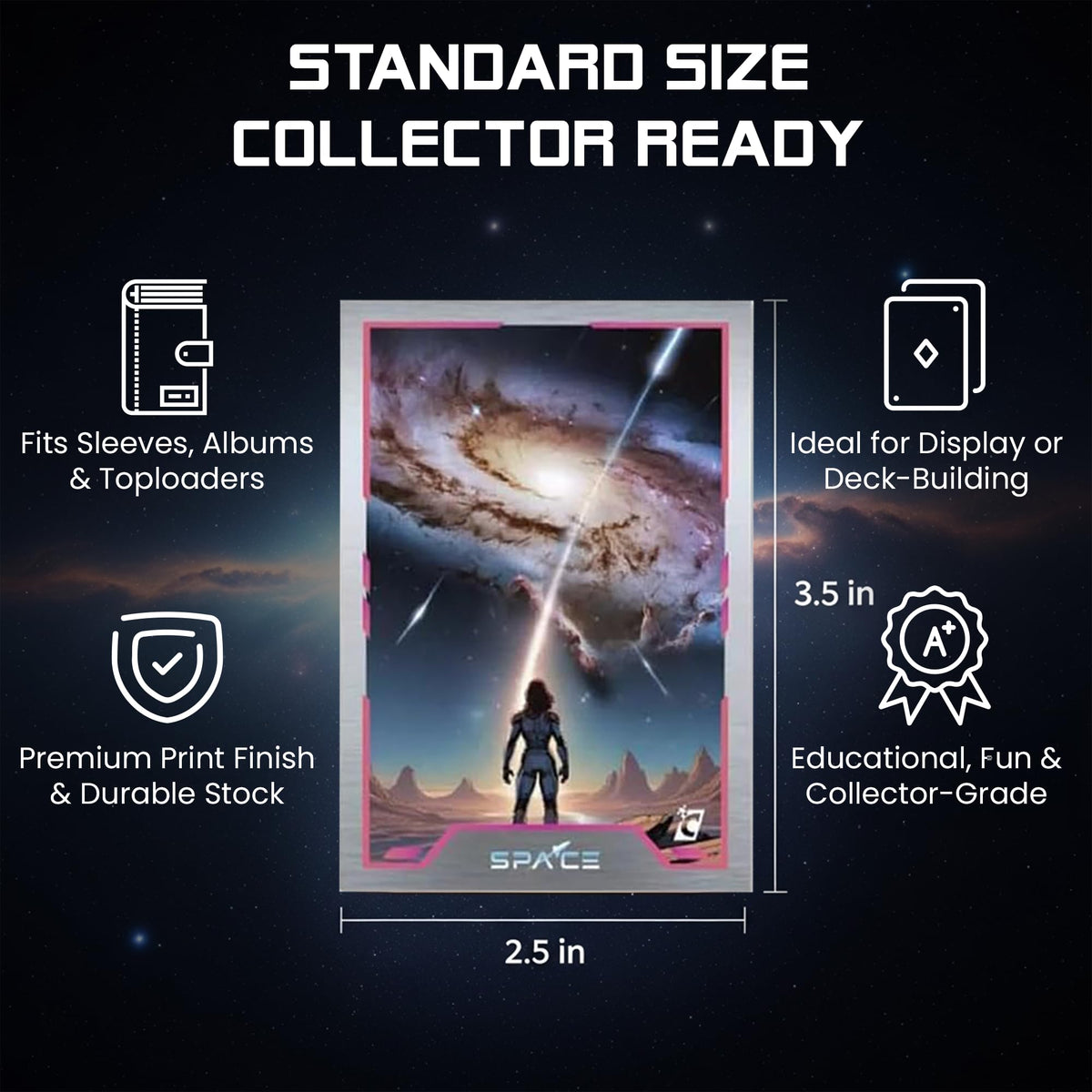 Cardsmiths Space Galactic Edition Gemstone Refractor card signals rarity and collectability