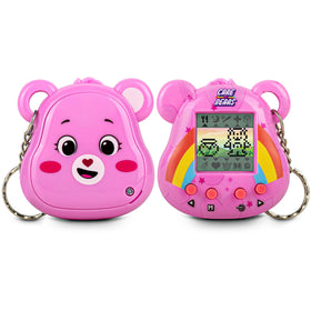 Care Bears Cheer Bear Nano Pet front screen shows cheerful expressions for on-the-go play