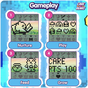 Care Bears Grumpy Bear nano pet game play for quick fun sessions