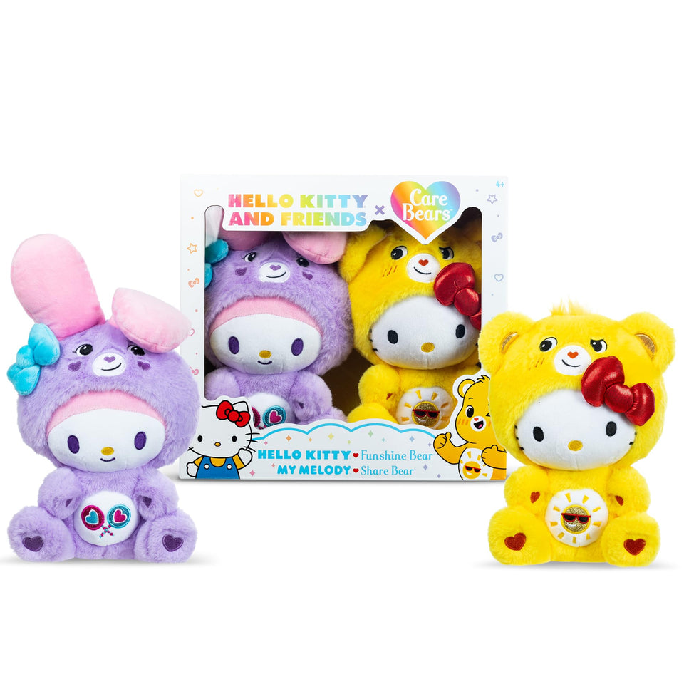Care Bears Hello Kitty Funshine Bear 10-inch plush for imaginative play