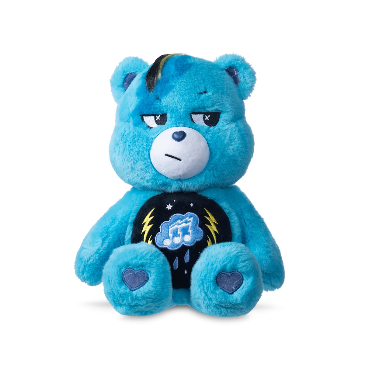 Care Bears Grumpy Bear rock-theme front view, ideal for display and play.