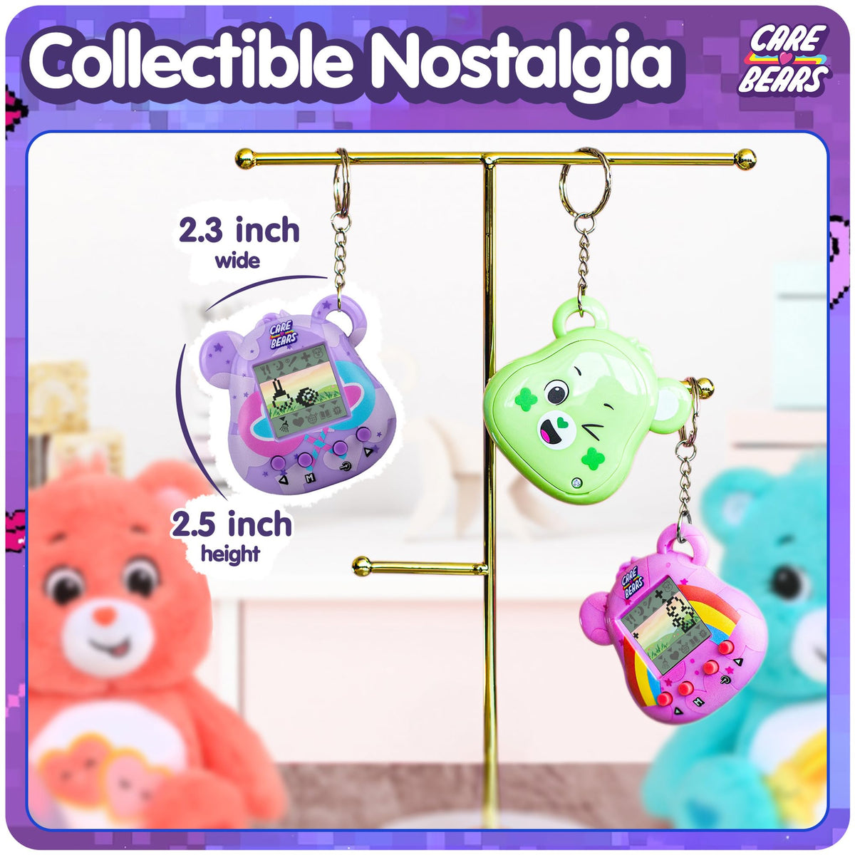 Care Bears Share Bear Nano Pet nurture action, kids feed, clean, and care for their friend.