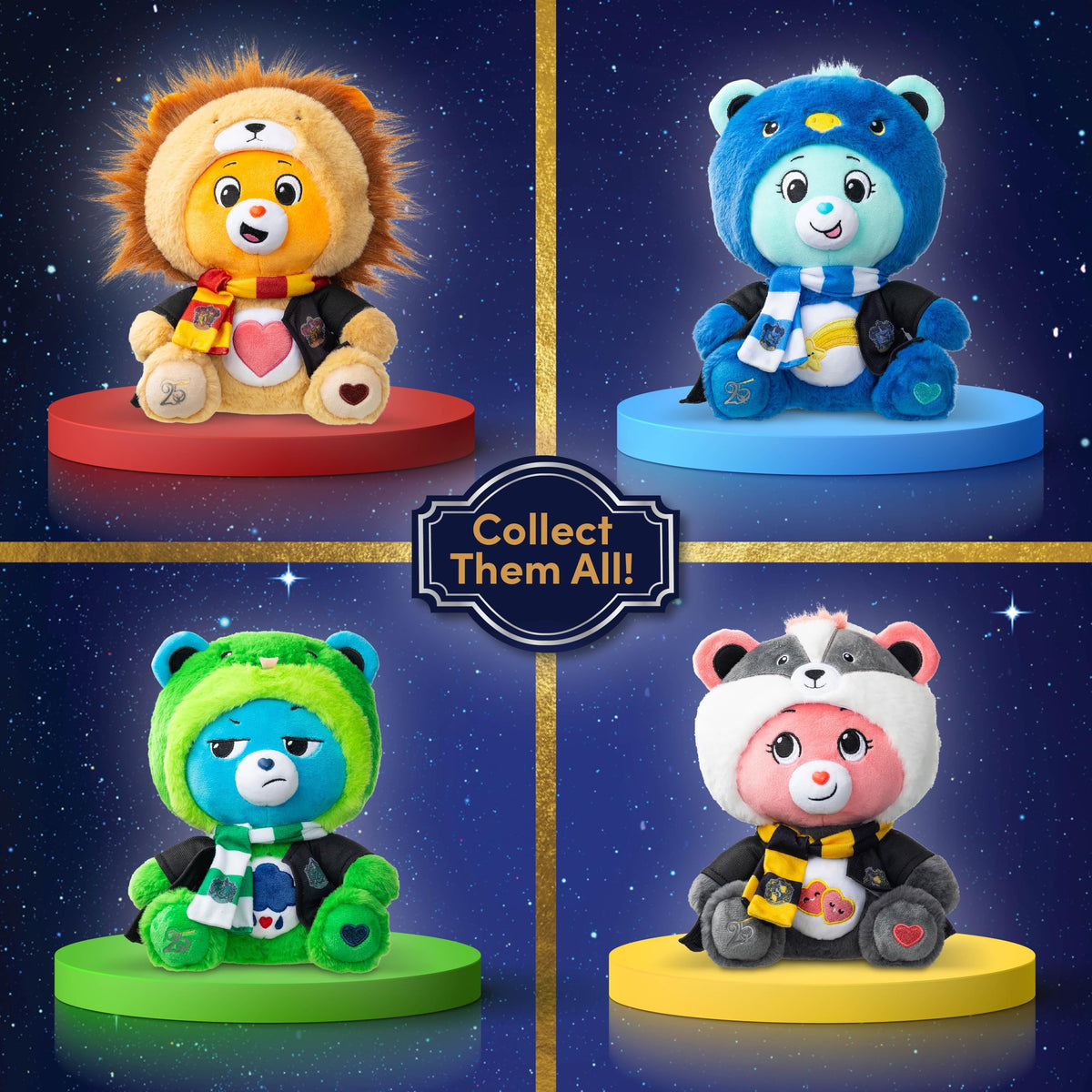 Care Bears Slytherin storm cloud belly badge enhances character identity.