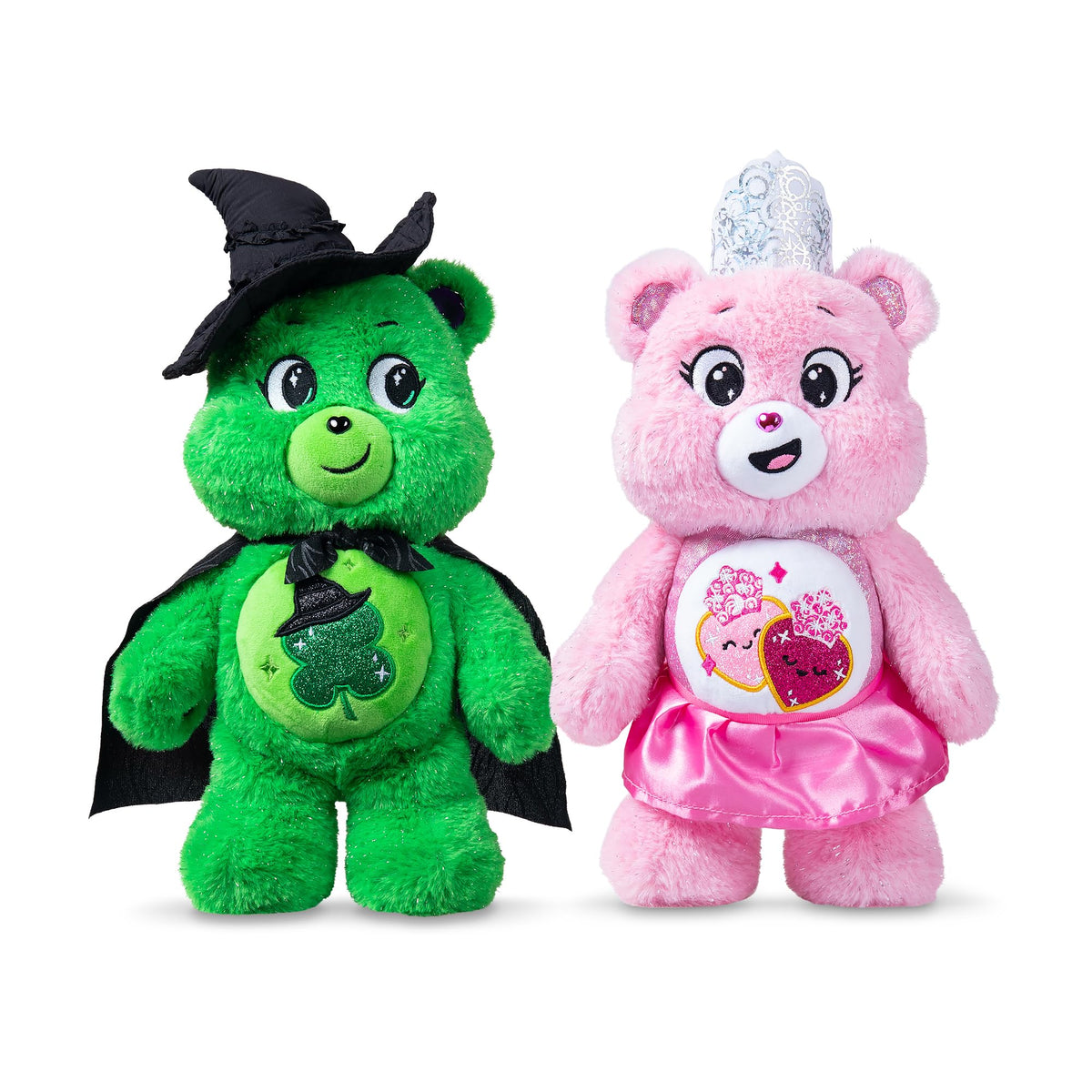 Love-a-Lot Bear as Glinda crown detail with shimmering accents from the Wicked crossover.