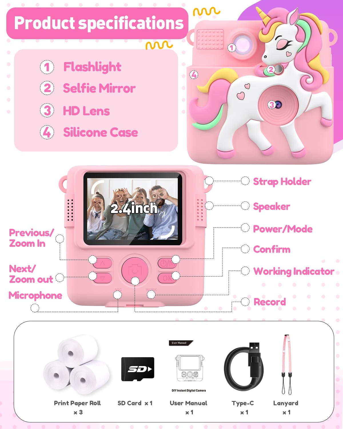 Careenoah neck strap enables hands-free play and easy transport.