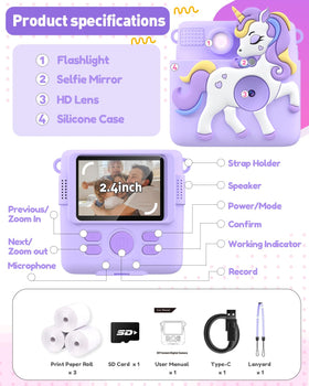 Careenoah kids camera silicone-case anti-drop for active play