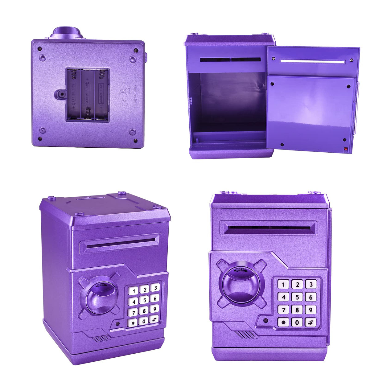 Cargooy Mini ATM Piggy Bank purple gift-ready packaging