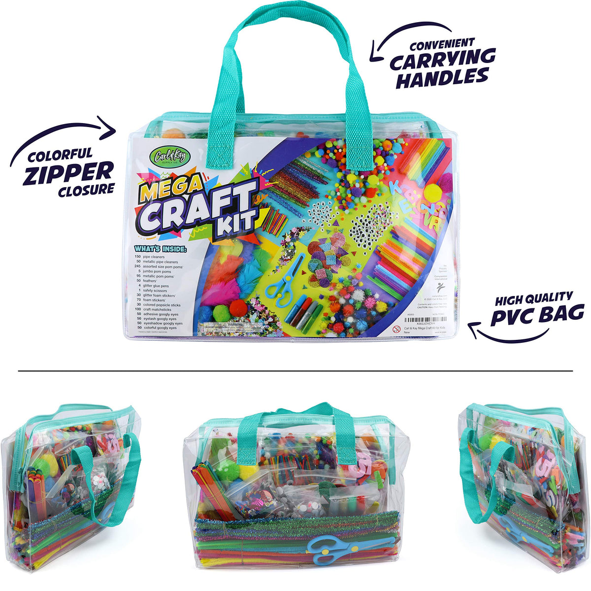 Carl & Kay Mega Arts Kit pipe cleaners for flexible sensory crafts