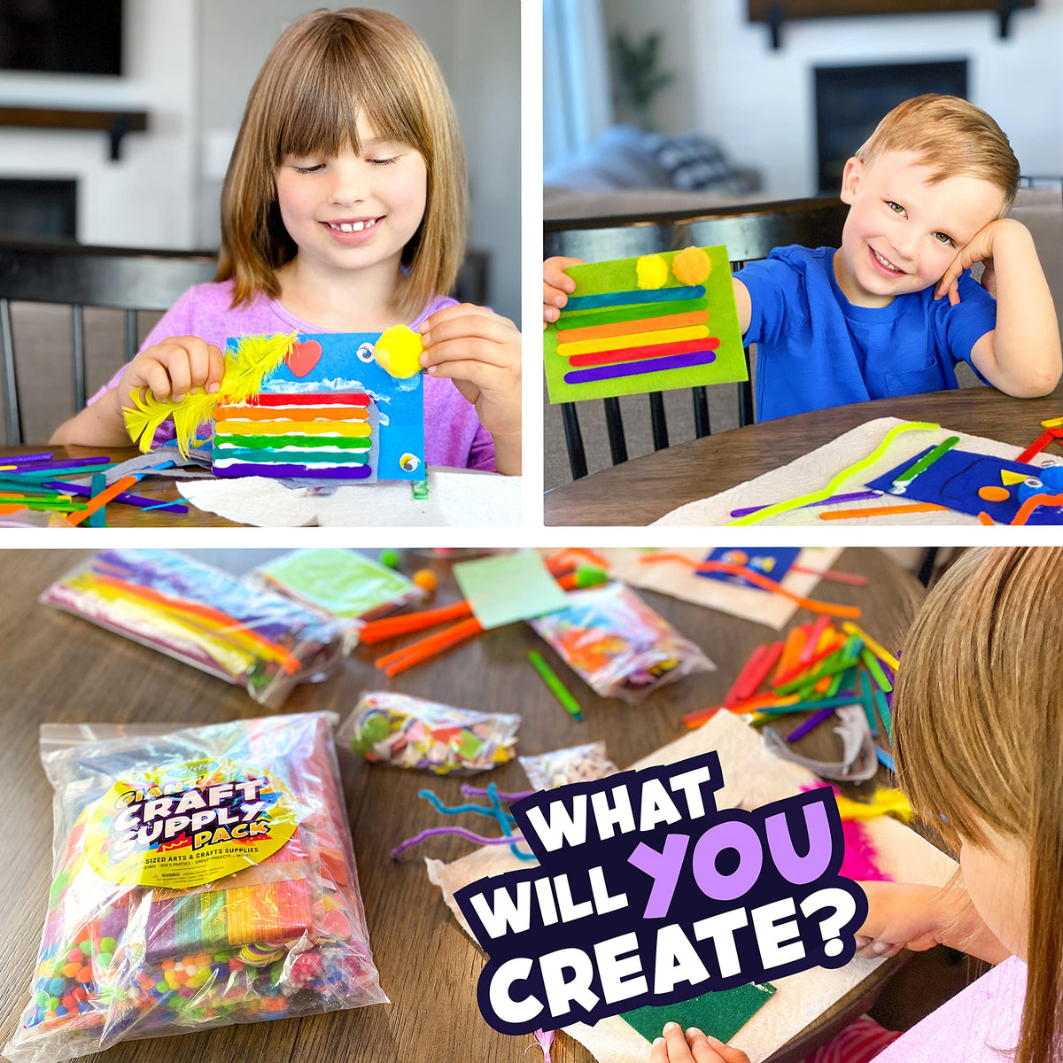 Carl & Kay fine motor creativity boost crafts for kids.