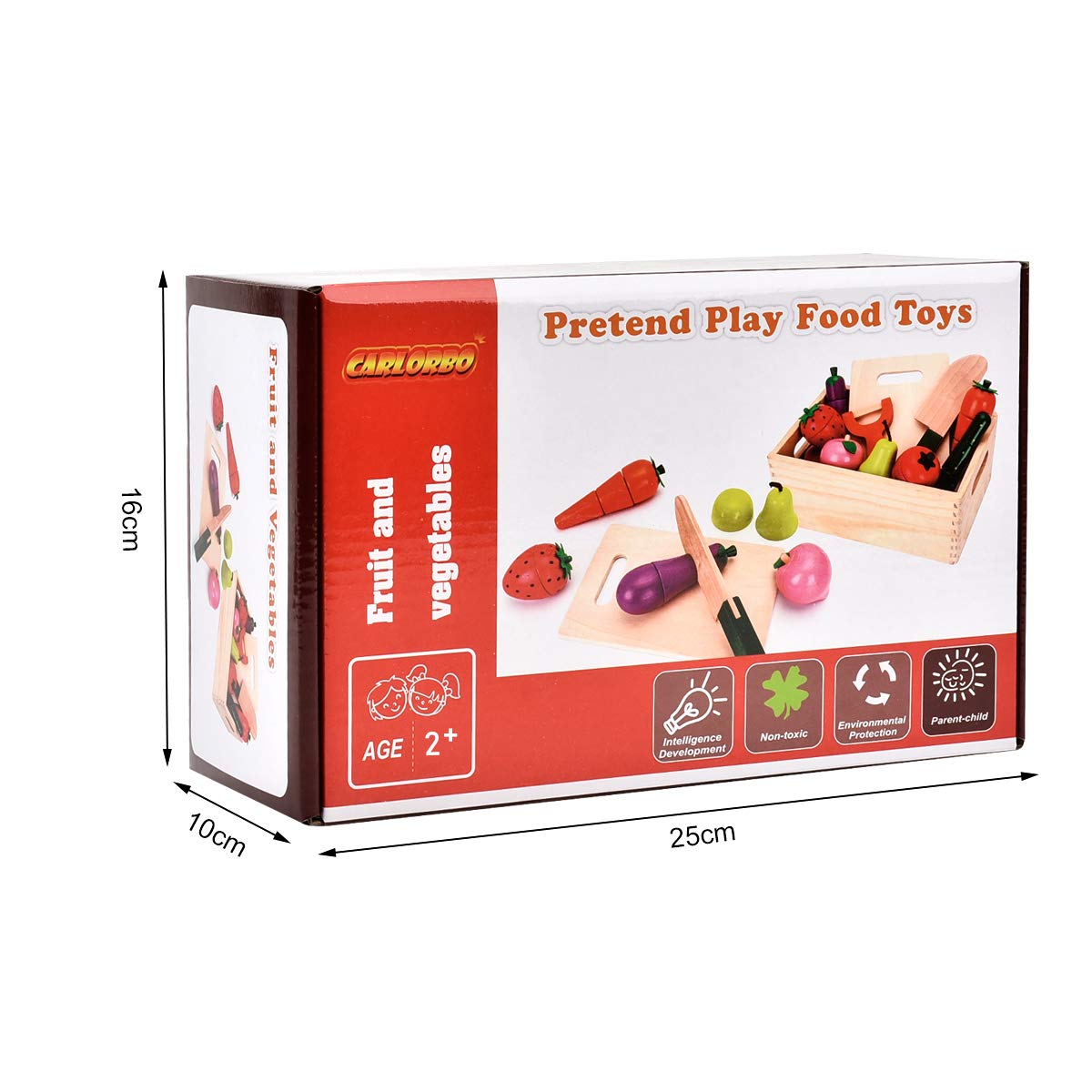 CARLORBO cucumber slice play food supports pretend meals and color recognition.