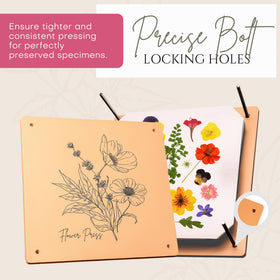 Carnation Canvas Wooden Flower Press complete kit supplies all tools you need to start pressing.
