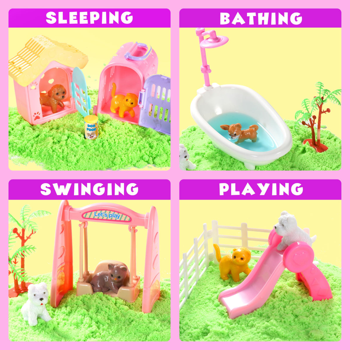 Carolart bath tub and care accessories for pet routines