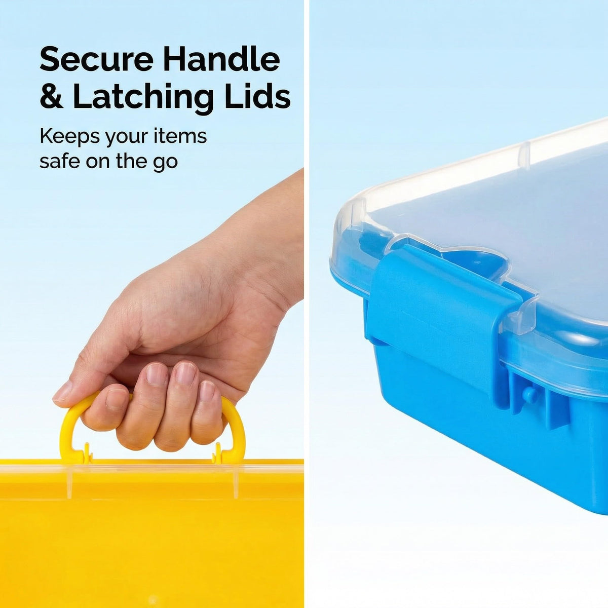 Carolart bin handles for kids enable easy carrying.
