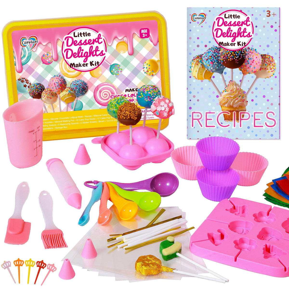 Carolart cake pop kit storage box keeps everything organized for fun baking sessions