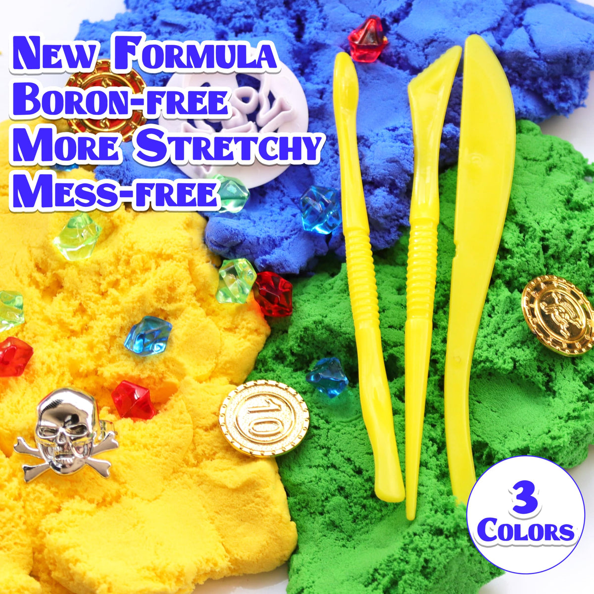 Carolart golden treasure chest showcases burying gems and treasure discovery.