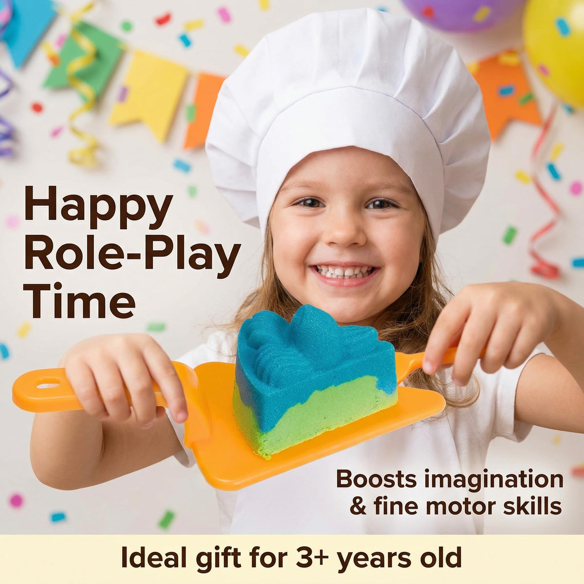 Carolart ice cream cups, scoop, and roller for pretend dessert making.