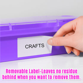 Easy-to-clean plastic trays ideal for sand, slime, and crafts.