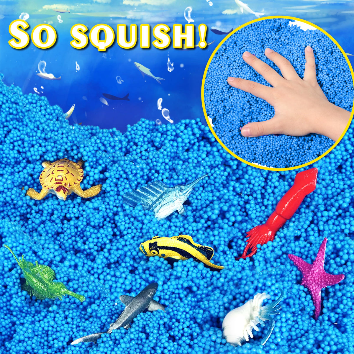 Carolart Ocean Sensory Table with Bin with Lid keeps sand neat and contained.