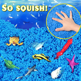 Carolart Ocean Sensory Table with Bin with Lid keeps sand neat and contained.