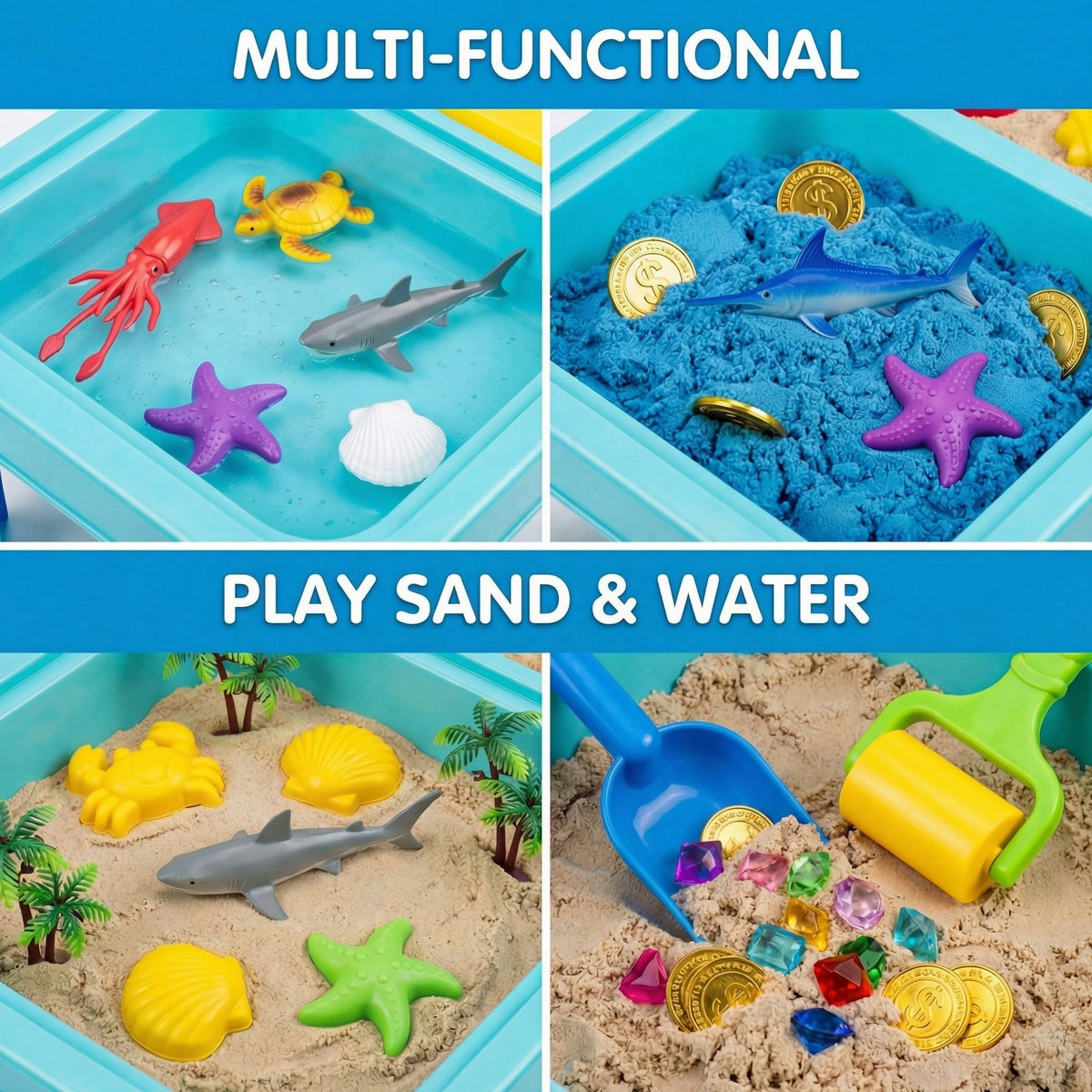 Carolart Ocean Sensory Table is perfect for indoor and outdoor play.