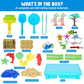 Carolart Ocean Sensory Table features removable legs for easy setup.