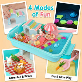 Carolart sensory sand kit blue and white supports tactile exploration.