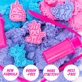 Carolart Pink and Blue Sensory Sand boosts fine motor skills during play.