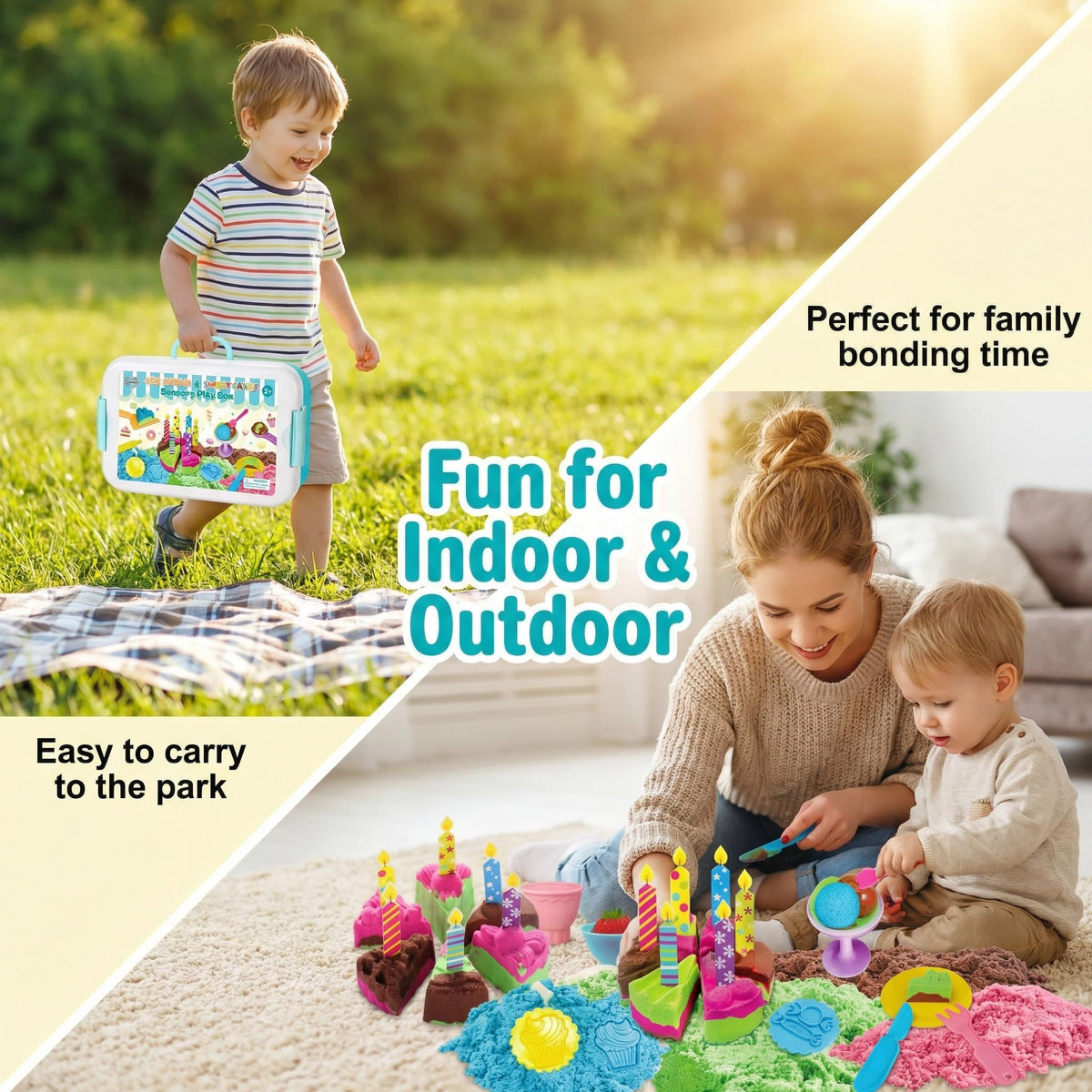 Carolart printed card offers learning prompts for guided sensory time.