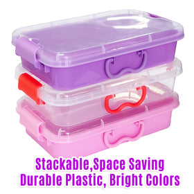 Removable labels help kids label boxes and find supplies quickly.