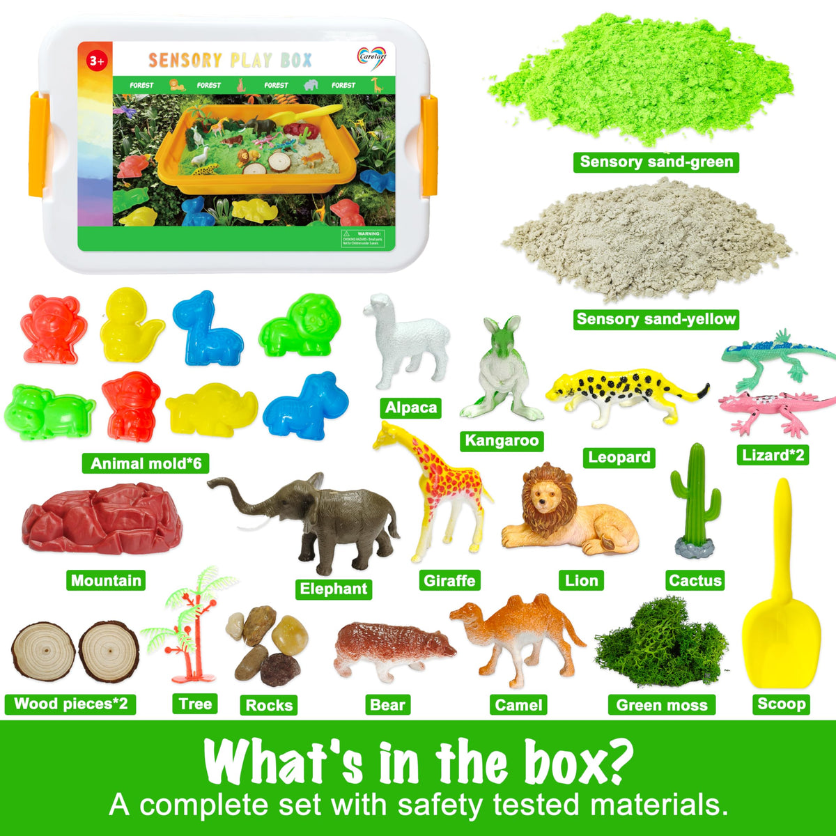Carolart sensory-sand-soft-non-sticky offers easy scooping and shaping play