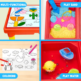 Carolart sensory table with puzzle blocks enhances fine motor play
