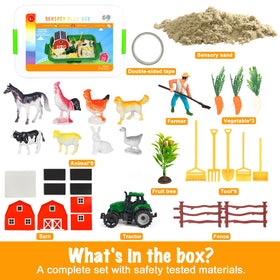 Carolart Tractor in scene enhances pretend farming and cooperative play