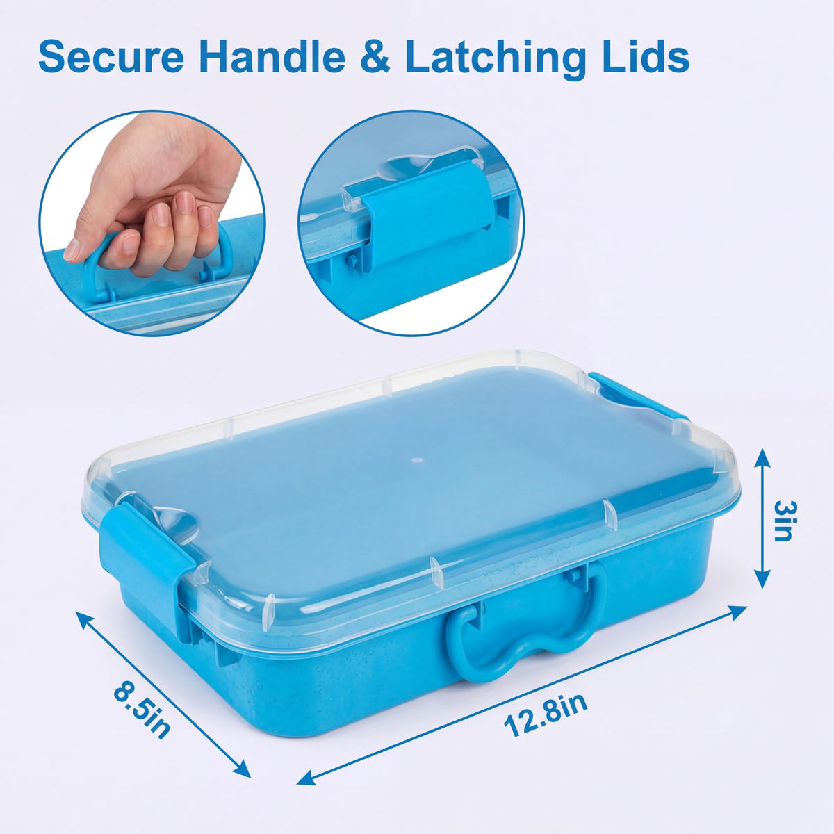 Carolart travel-friendly bin with sturdy handle for easy portability at home or outdoors.