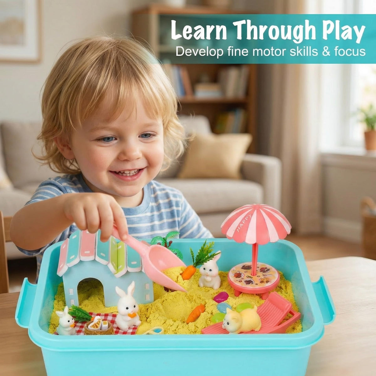 Carolart toddler-friendly kit supports safe sensorial exploration for ages 3 to 8.