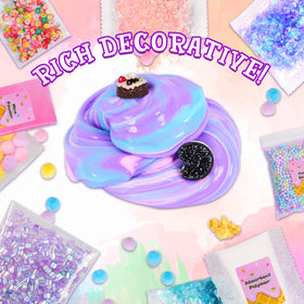 Safety and eco-friendly materials label on Carolart Unicorn Slime Kit.